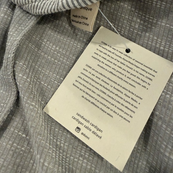 NWT Anthropologie DONNI. Light Gray Women\'s Cardigan